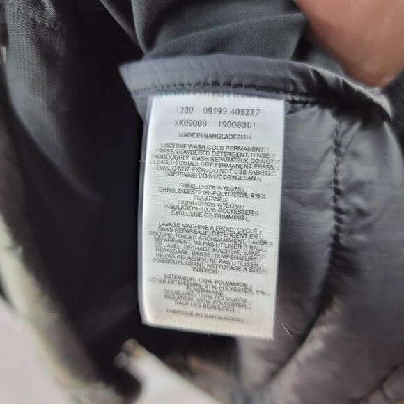 Columbia Gray Black Light Weight Warm Puffer Vest City Front Zip Pocket Size L - Picture 4 of 7